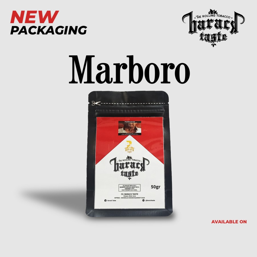 Barack Taste Mallboro 50 Gr Tembakau Linting Aroma Mallboro Merah