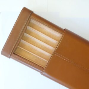 Brown Exclusive Leather Cigar Case Humidor (5ct)