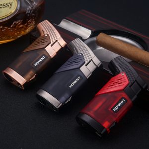 Rapid Double Torch Lighter with Puncher Korek Api Pembolong Cerutu