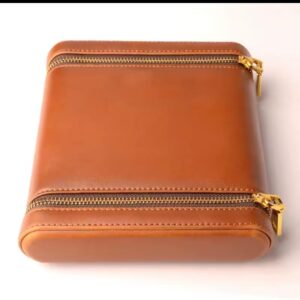 Brown Portable Cigar Case Humidor