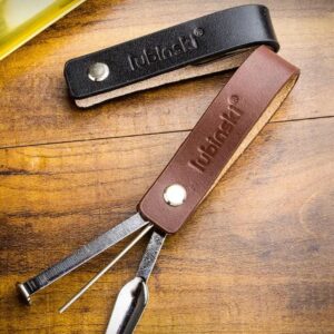 Lubinski Leather Pipe Tamper & Stand