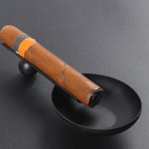 Black Stainless Cigar Ashtray Asbak Cerutu