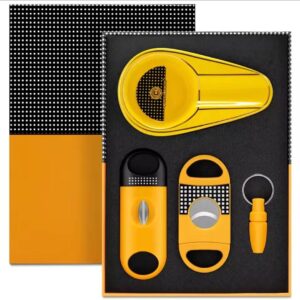 Yellow Gift Set 4 in 1 (Asbak Cutter V Puncher)
