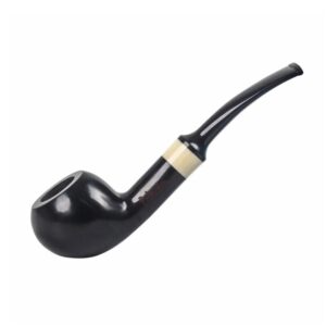 Pipa Cangklong Briar Author Black Smooth – Free 1 Tamper + 1 Tembakau Javan Pipa