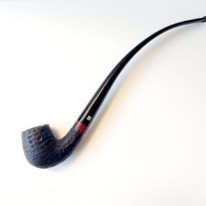 Pipa Cangklong Briar Churchwarden Black Sandblast 332 - Free 1 Tamper + 1 Tembakau Javan Pipa