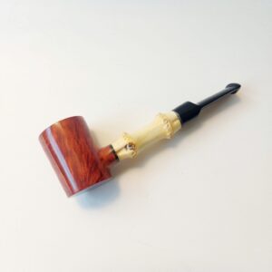Pipa Cangklong Briar Poker Red Smooth -Free 1 Tamper + 1 Tembakau Javan Pipa