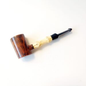 Pipa Cangklong Briar Poker Brown Smooth -Free 1 Tamper + 1 Tembakau Javan Pipa
