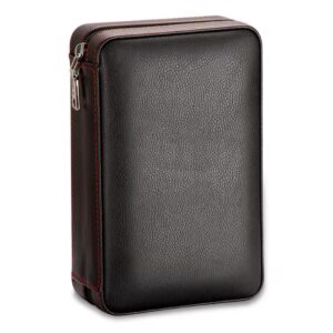 Travel Black Leather Cigar Case Humidor (4ct) – Kotak Cerutu
