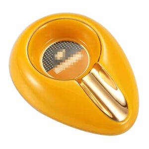 Asbak Ceramic Yellow Kuning (with Gift Box)