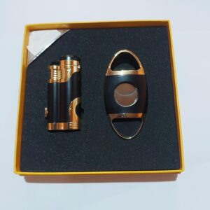 HB359/J398 Black Gift Set Cutter dan Torch Lighter Gift Box