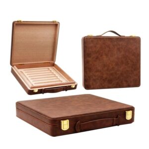 Brown Briefcase Cigar Travel Humidor - Kotak Cerutu