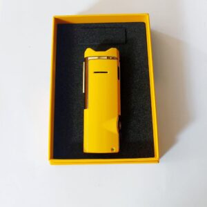 COB 185 Yellow Triple Torch Lighter with Puncher (Gift Box) Korek Api Cerutu