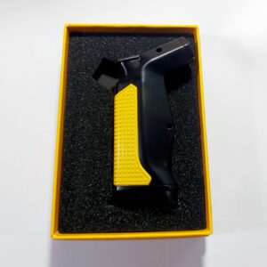 COB 995 Yellow Black Single Torch Lighter with Puncher (Gift Box) Korek Api Cerutu