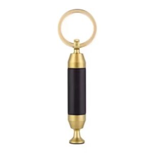 Wood Brown Keychain Cigar Puncher and Needle