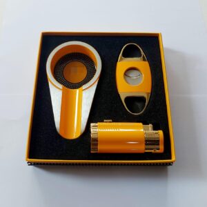Gift Set Yellow HB360/J01/044 (Ashtray + Torch Lighter + Cutter)