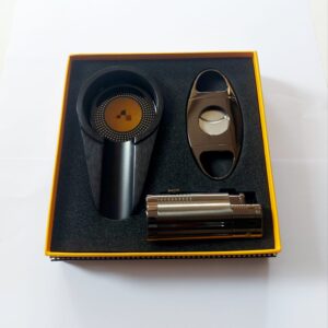 Gift Set Black HB360/J01/044 (Ashtray + Torch Lighter + Cutter)