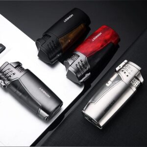 Honest Triple Torch Lighter with Puncher (BCZ3032) - Korek Api Cerutu Gift Box