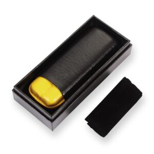 Yellow Black Cigar Case (2CT) Tempat Penyimpan Cerutu