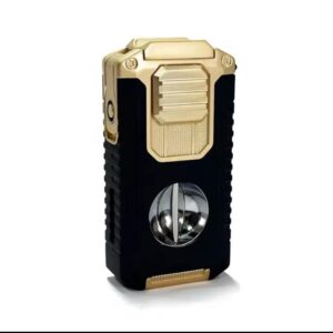 Cigarloong Black Gold Triple Torch Lighter with Needle Puncher and Holder – Korek Api Cerutu Gift Box