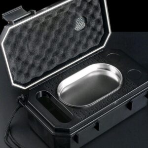 Hard Black Travel Case with Ashtray and Hygrometer (10CT)