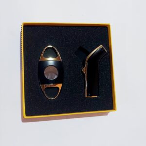Black Gift Set HB3001/J398 (Torch Lighter + Cutter) Gift Box
