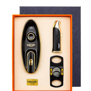 Lubinski Gift Set 3 In 1 (Torch Lighter + Cutter + Ashtray) Gift Box