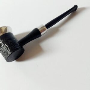 Pipa Cangklong Briar Chimney Metal Cap Black Sandblast – Free 1 Tamper + 1 Tembakau Javan Pipa