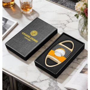 Cigarloong Checkered Straight Cigar Cutter Pemotong Cerutu (Gift Box)