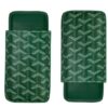 Green Pattern Cigar Case (3 CT) – Tempat Penyimpan Cerutu