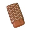Brown Pattern Cigar Case (3 CT) – Tempat Penyimpan Cerutu