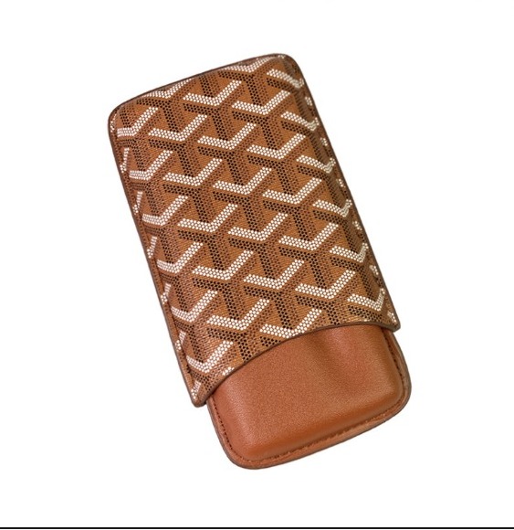 Brown Pattern Cigar Case (3 CT) – Tempat Penyimpan Cerutu