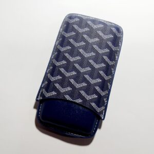 Blue Pattern Cigar Case (3 CT) – Tempat Penyimpan Cerutu
