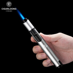 CB24HL 4in1 Single Torch Lighter (Stand, Needle, Puncher, Torch Lighter) Korek Api Cerutu Gift Box