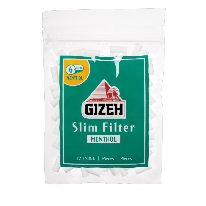 Filter Rokok Linting Gizeh Slim Menthol Filter 6MM (isi 120)